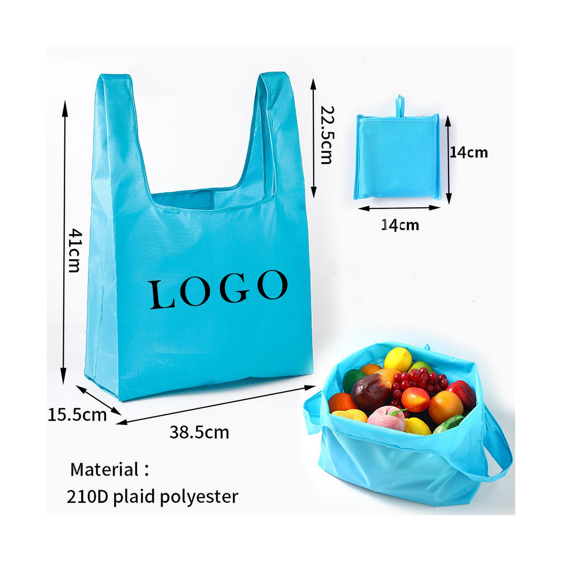 Reusable Shopping Bags Foldable Nylon Tote Bags 3
