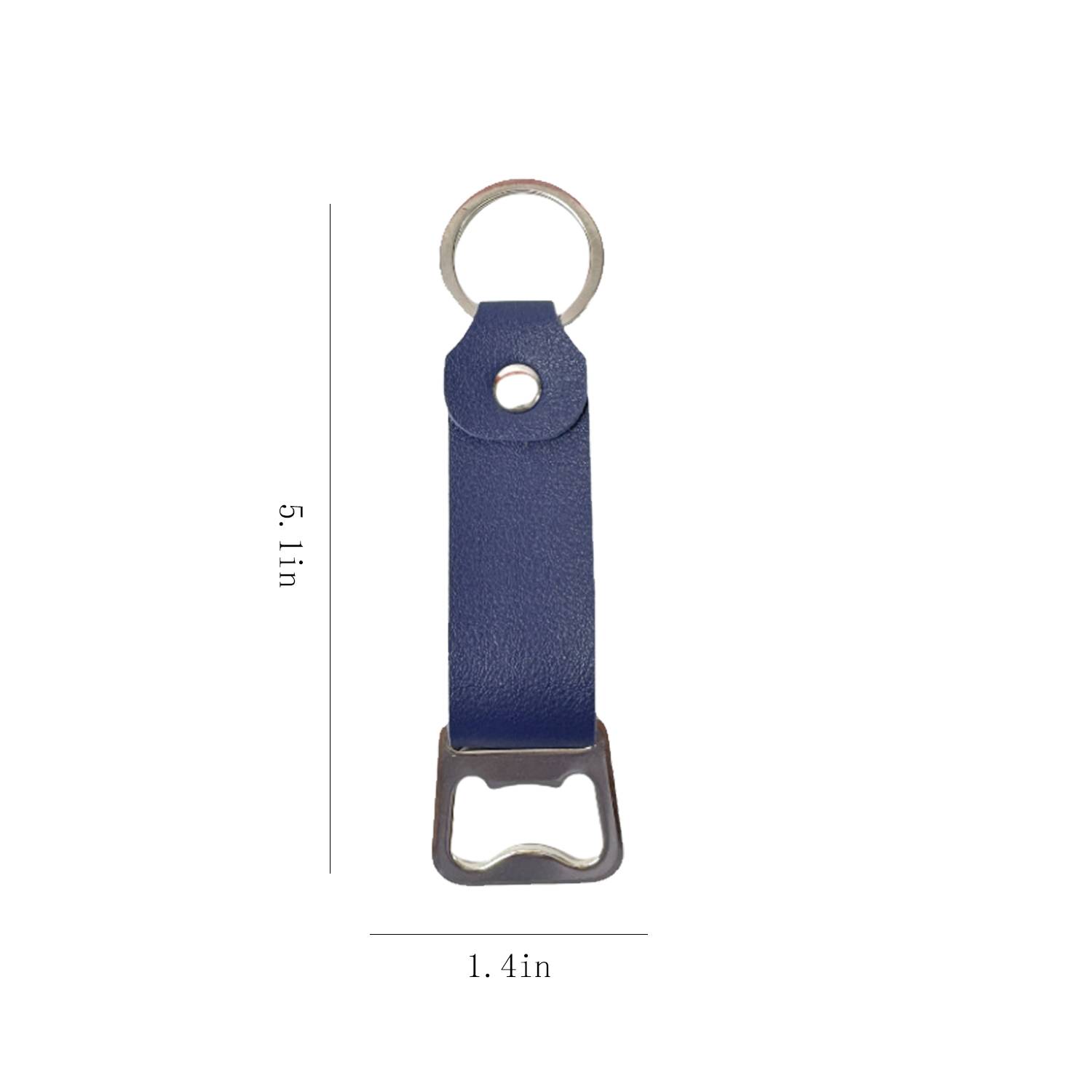 Portable Leather Stainless Steel Bottle Opener Keychain 6