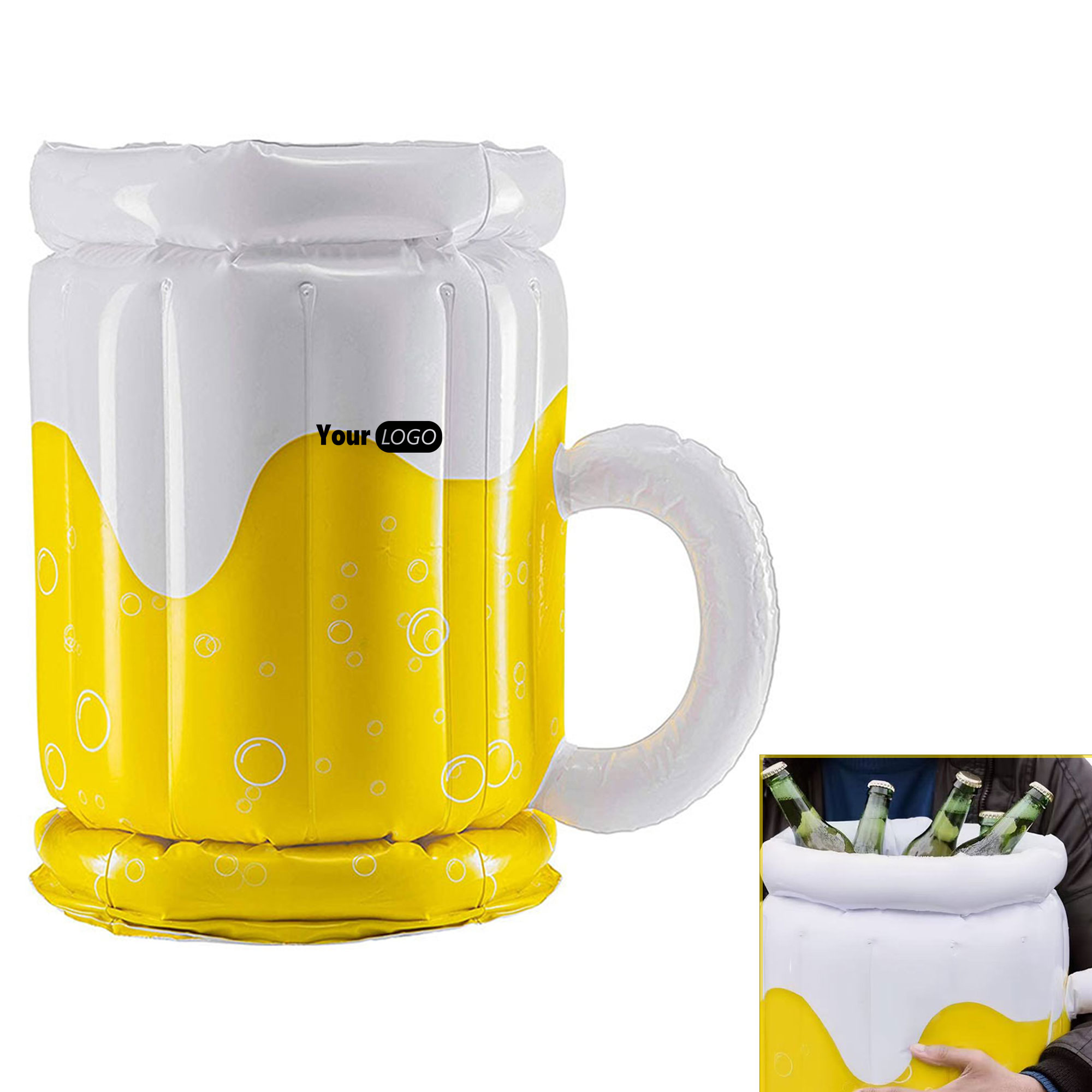 Beer Mug Beverage Cooler, custom koozie with logo imprint 2