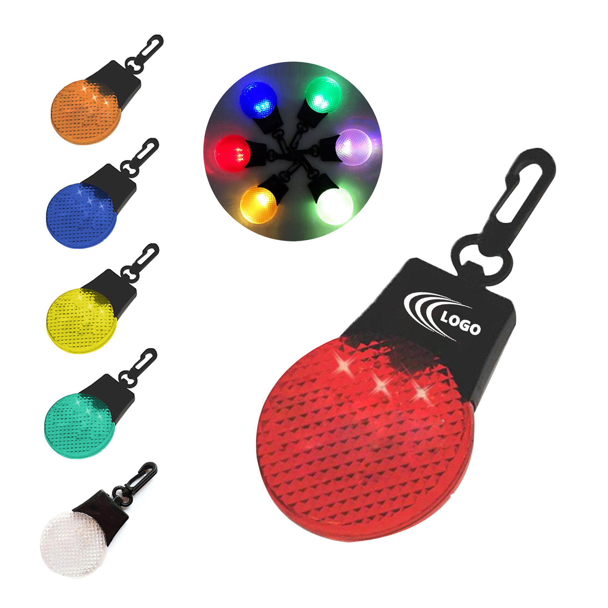 Safety Warning Led Reflector Keychain For Backpack 2