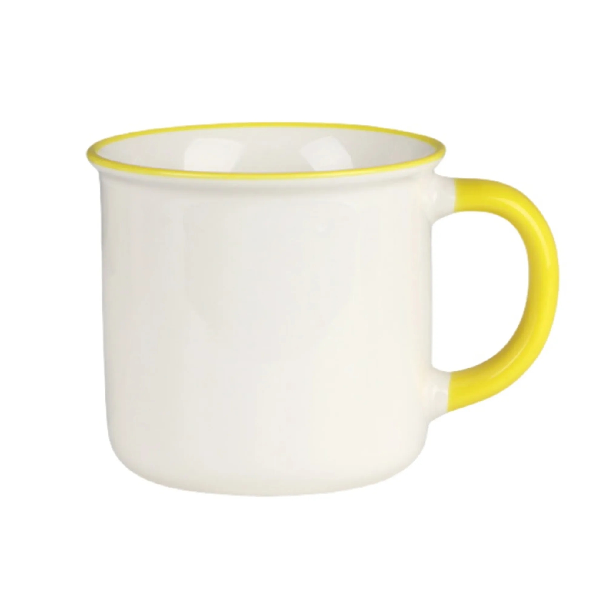 Color Rim Ceramic Tea Coffee Mug 4