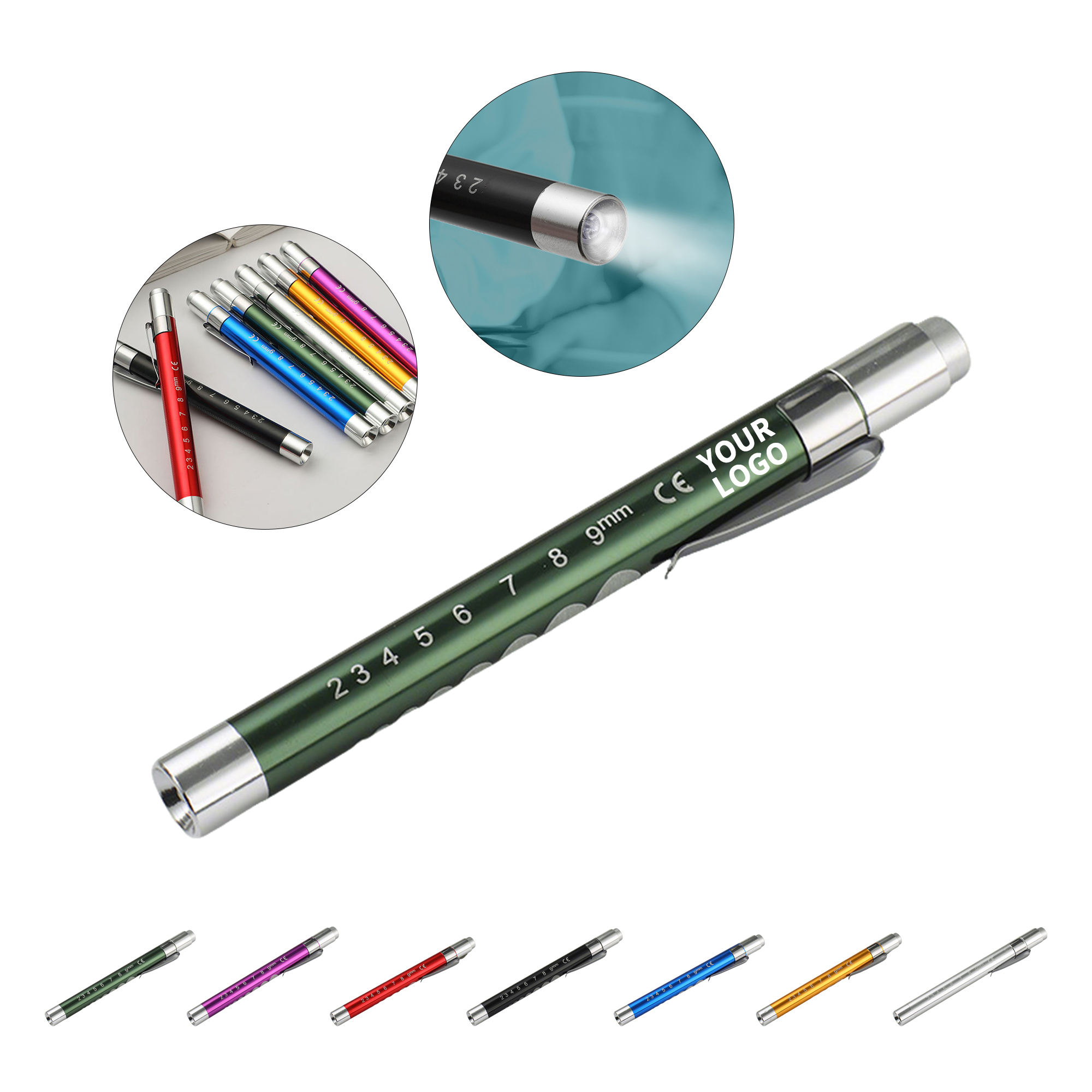 LED Medical Penlight With Pupil Gauge 5.4" x 0.6" 10