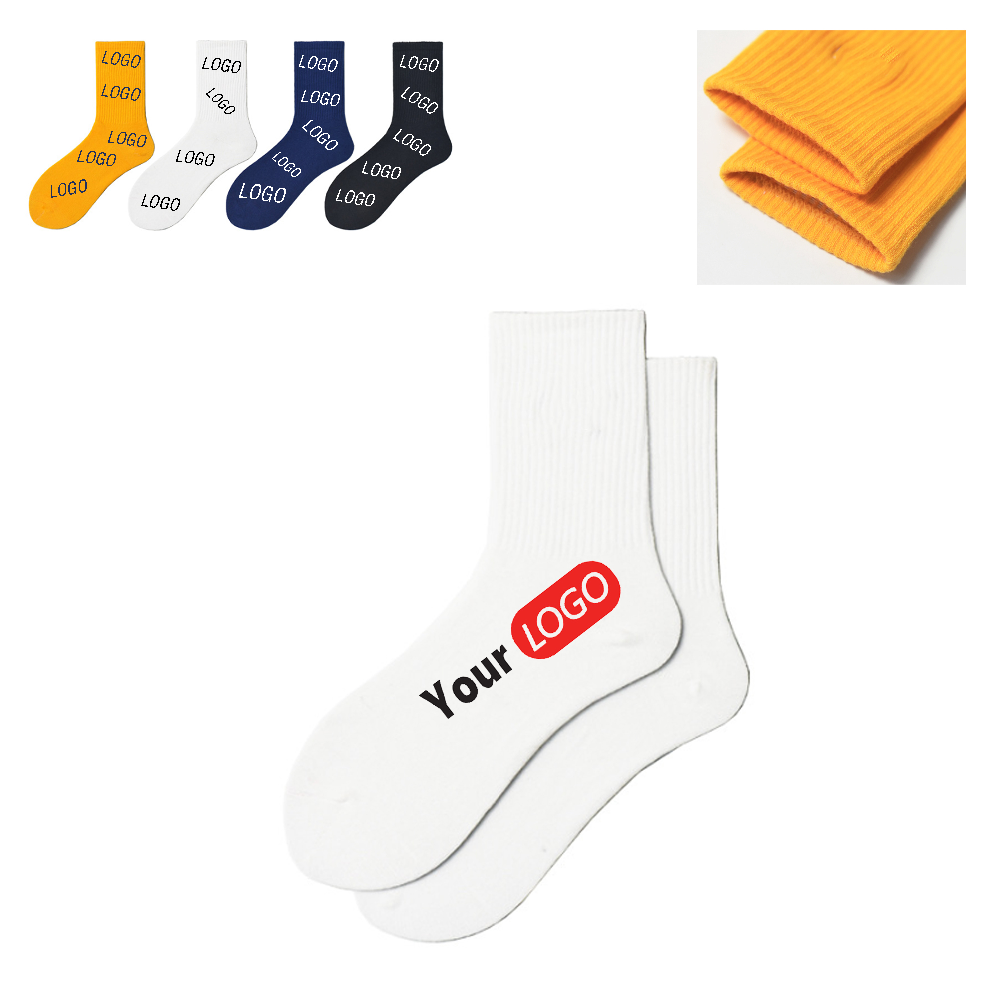 Custom Cotton Jacquard Long Sock 2