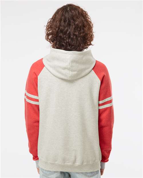 Unisex Nublend® Varsity Colorblocked Raglan Hooded Sweatshirt - 97CR 8