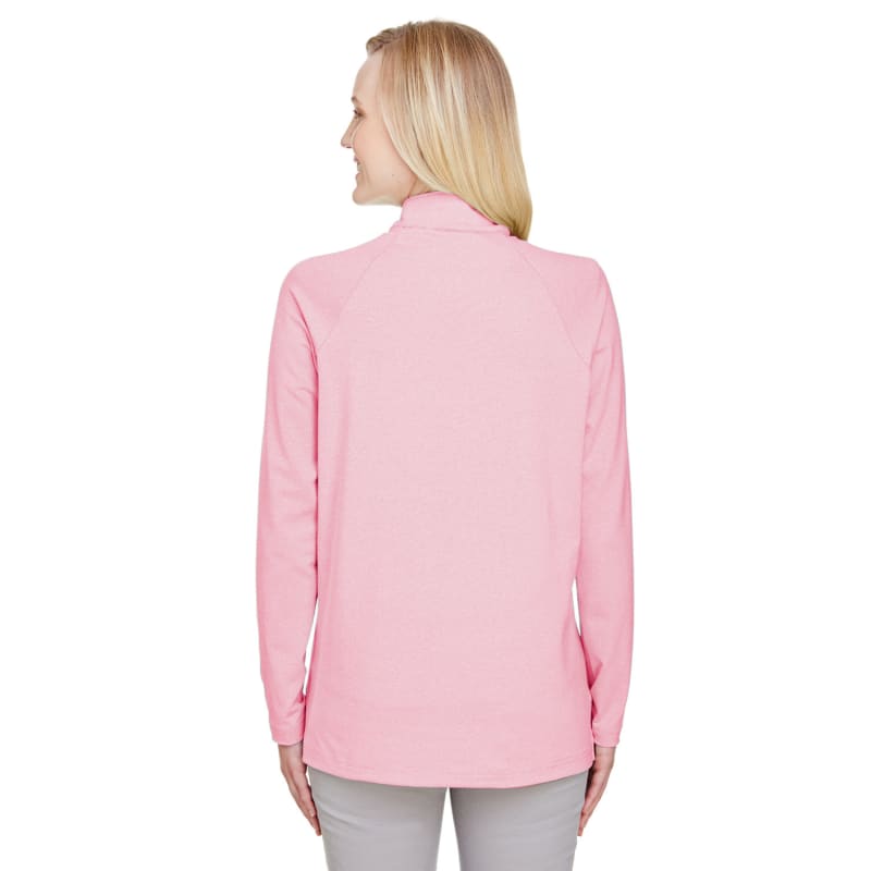 Devon & Jones CrownLux Performance™ Ladies' Clubhouse Micro-Stripe Quarter-Zip 3