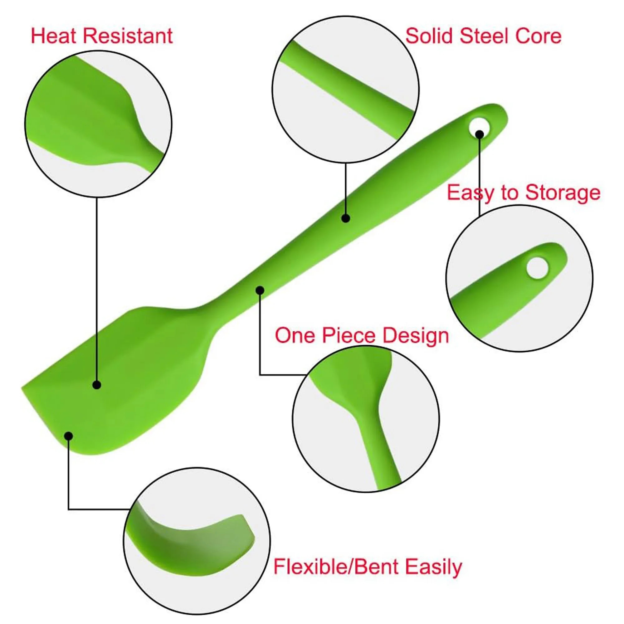 Cake Baking Silicone Spatula MOQ 100PCS 3