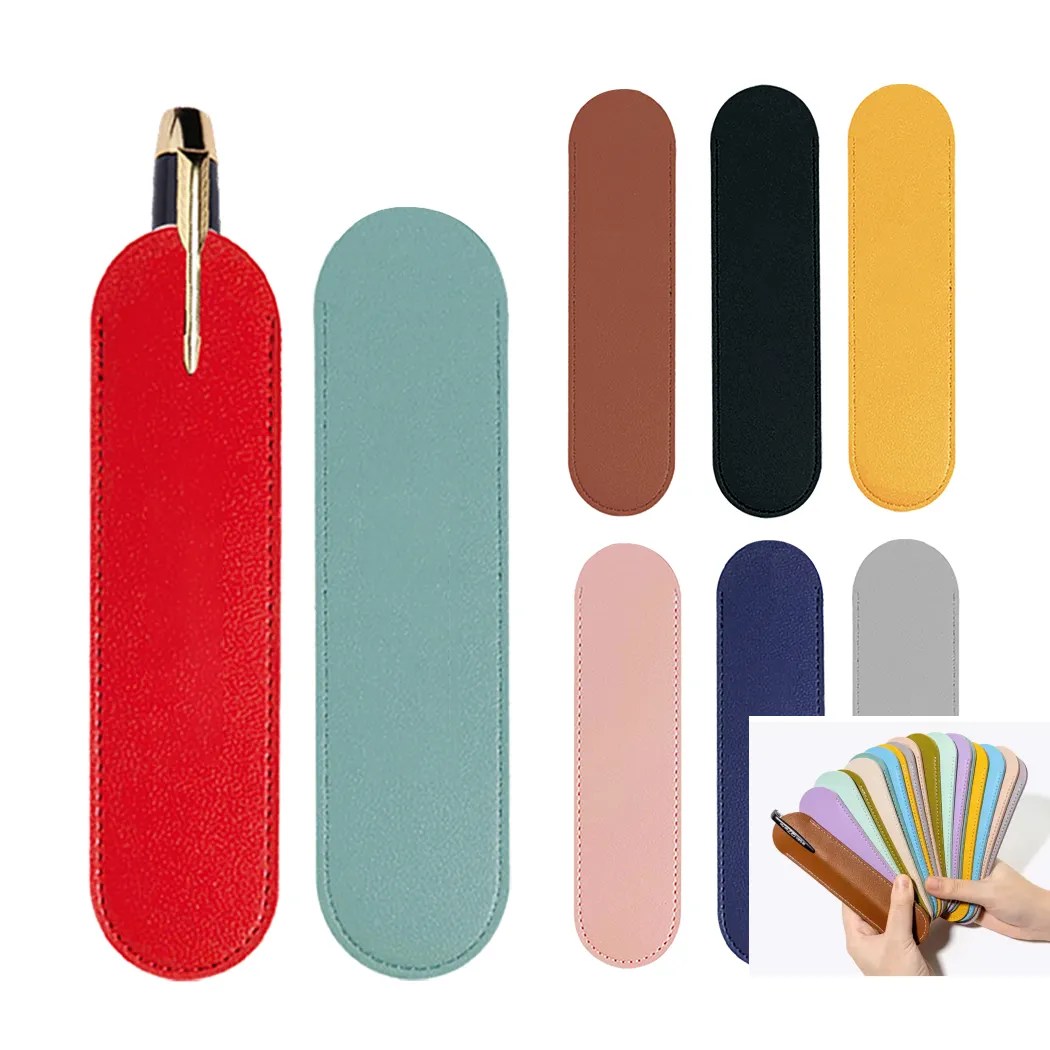 Round Leatherette Single Pen Holder 1