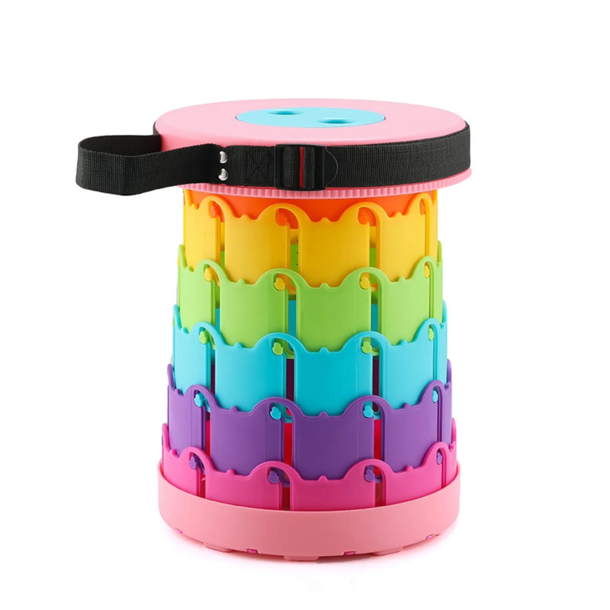 Rainbow Color Portable Telescoping Outdoor Stool 19