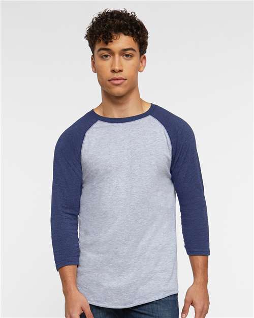 Unisex Baseball Fine Jersey Three-Quarter Sleeve Tee - 6930 81