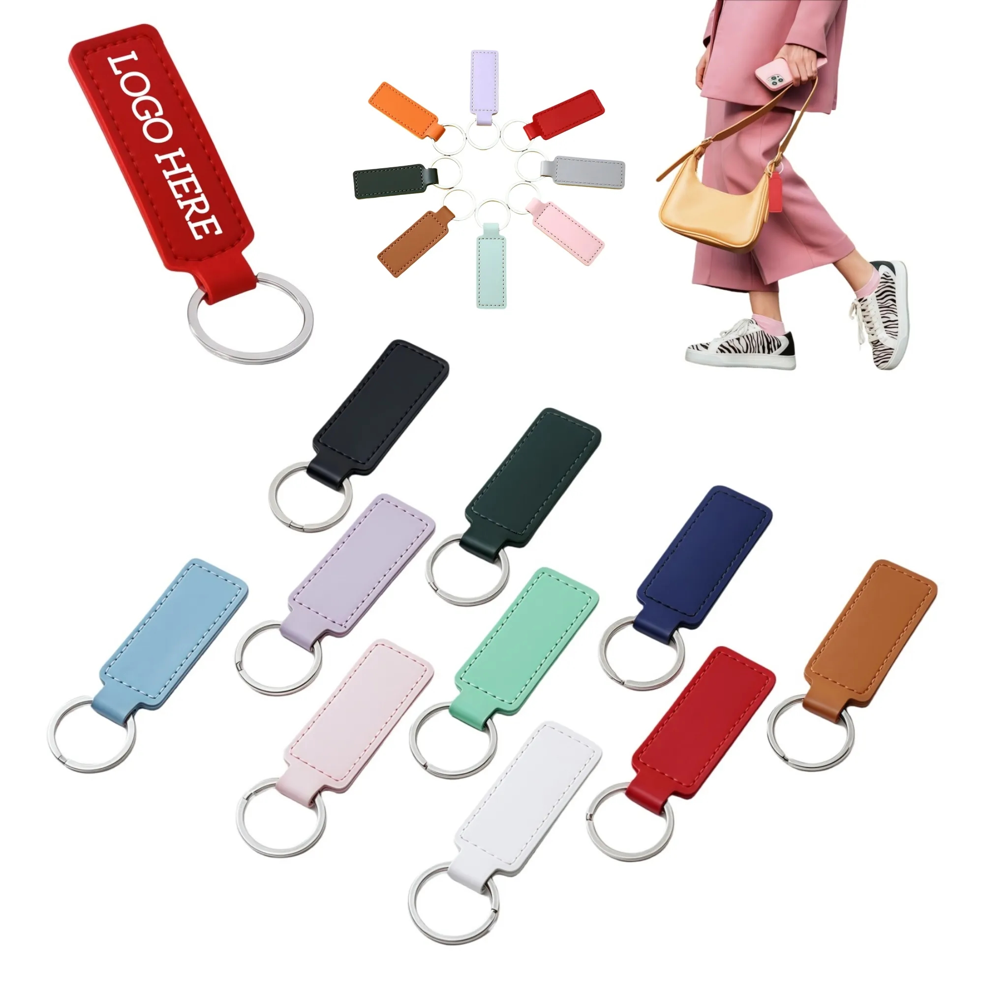 Premium PU Leather Keychain 2