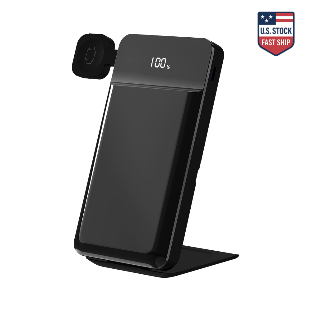 10,000mAh PD Powerbank Stand with Wireless Charging for Earbuds, Smartwatch, and Smartphones 4