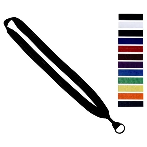 3/4" Polyester Keychain with Metal Crimp & Split-Ring 12