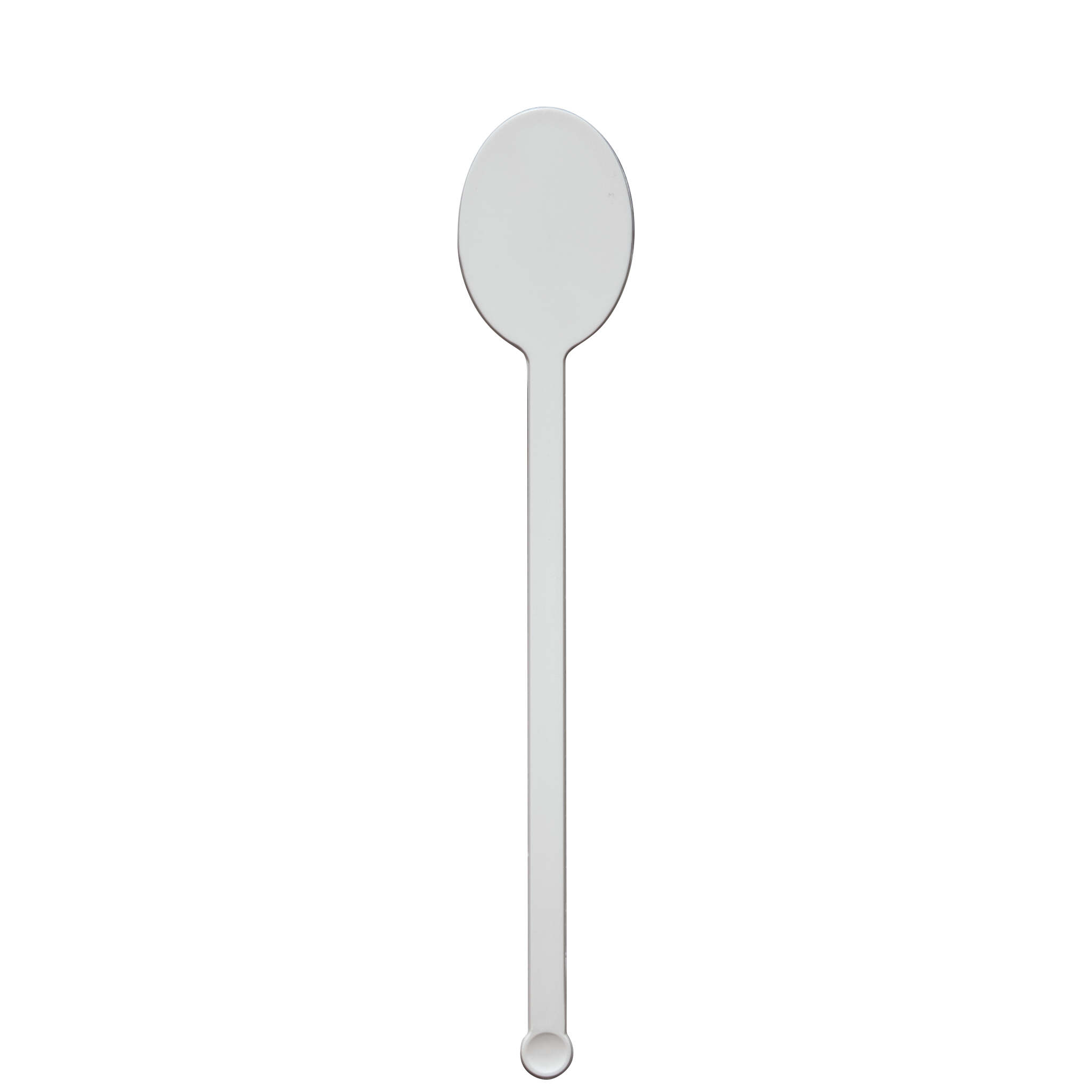 Plastic Drink Stirrer 6.000" Upright Oval White Tradition Print 3