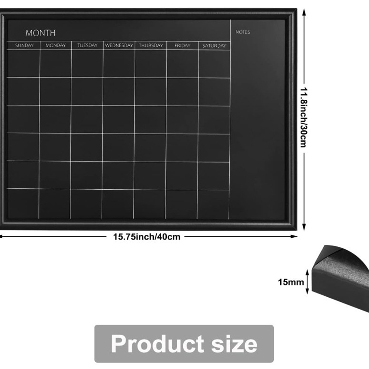 Magnetic Chalk Calendar Board 1