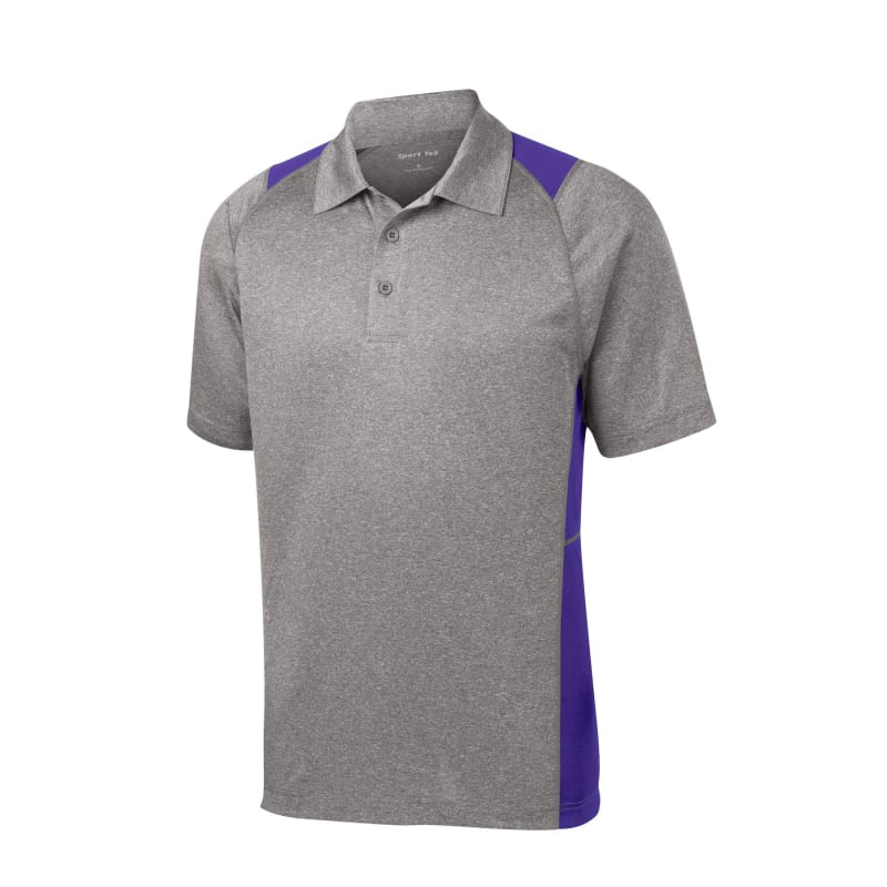 Sport-Tek Heather Colorblock Contender Polo. 2