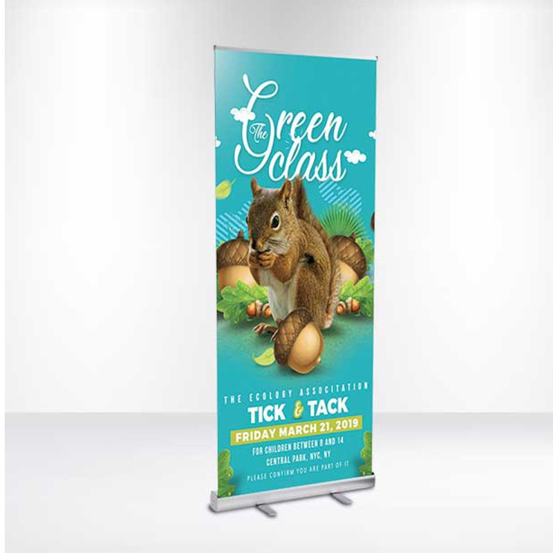 DisplaySplash 31 ½" W x 78 ¾" H Roll-Up Fabric Banner 4