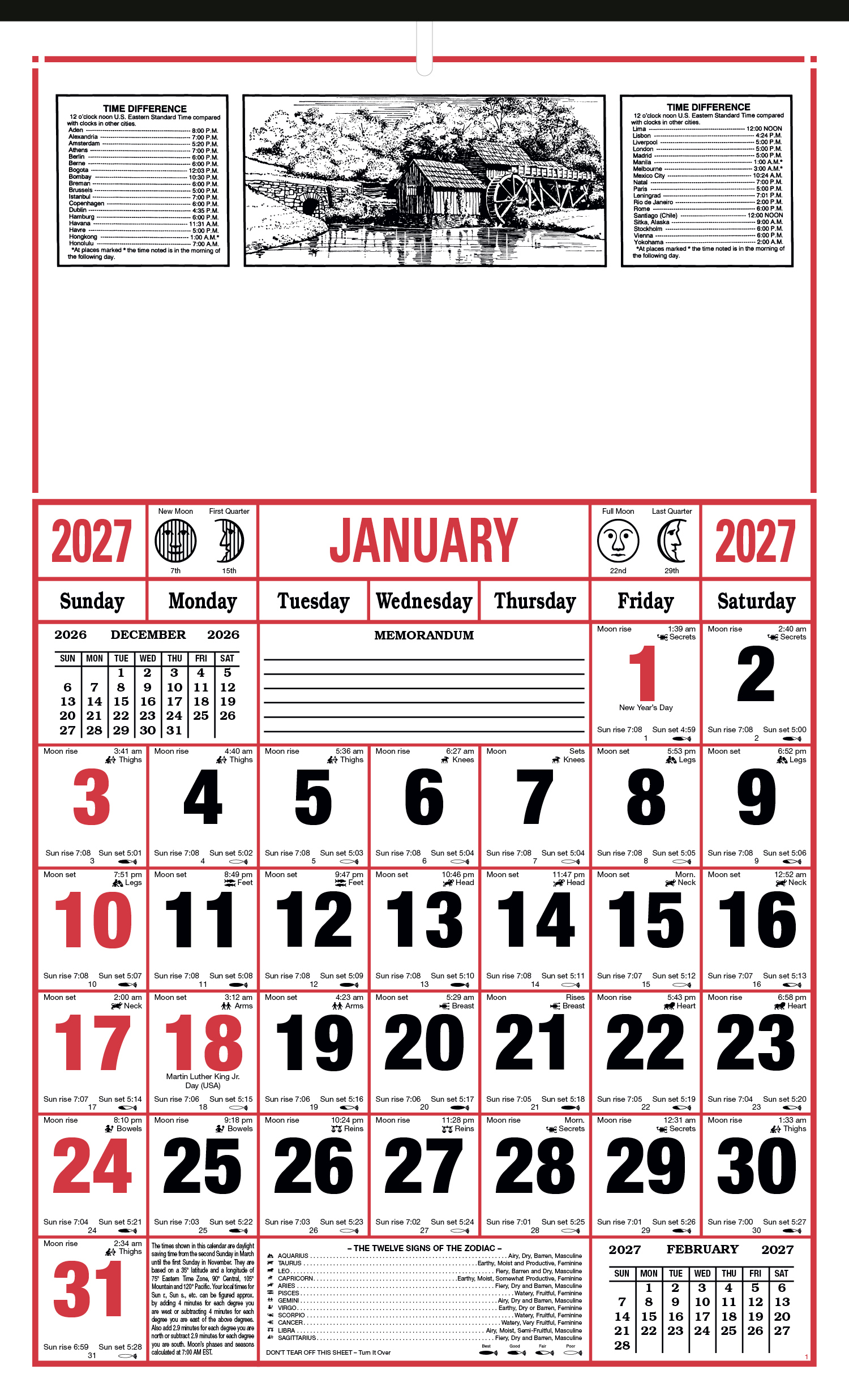 Skinner & Kennedy® 8-Sheet Almanac Calendar 7