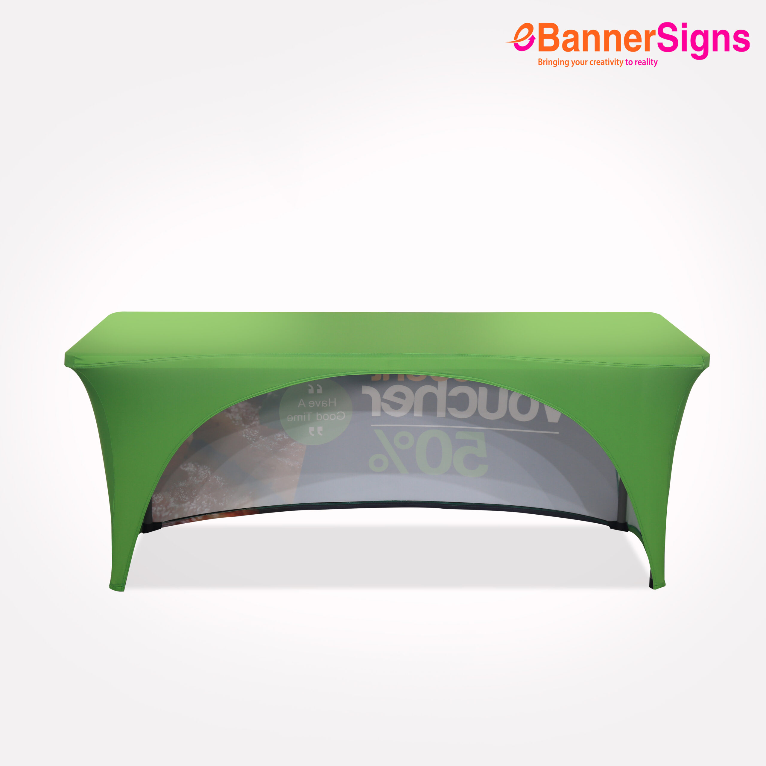 Stretch Table Cover (3-Sided Open Back) 8