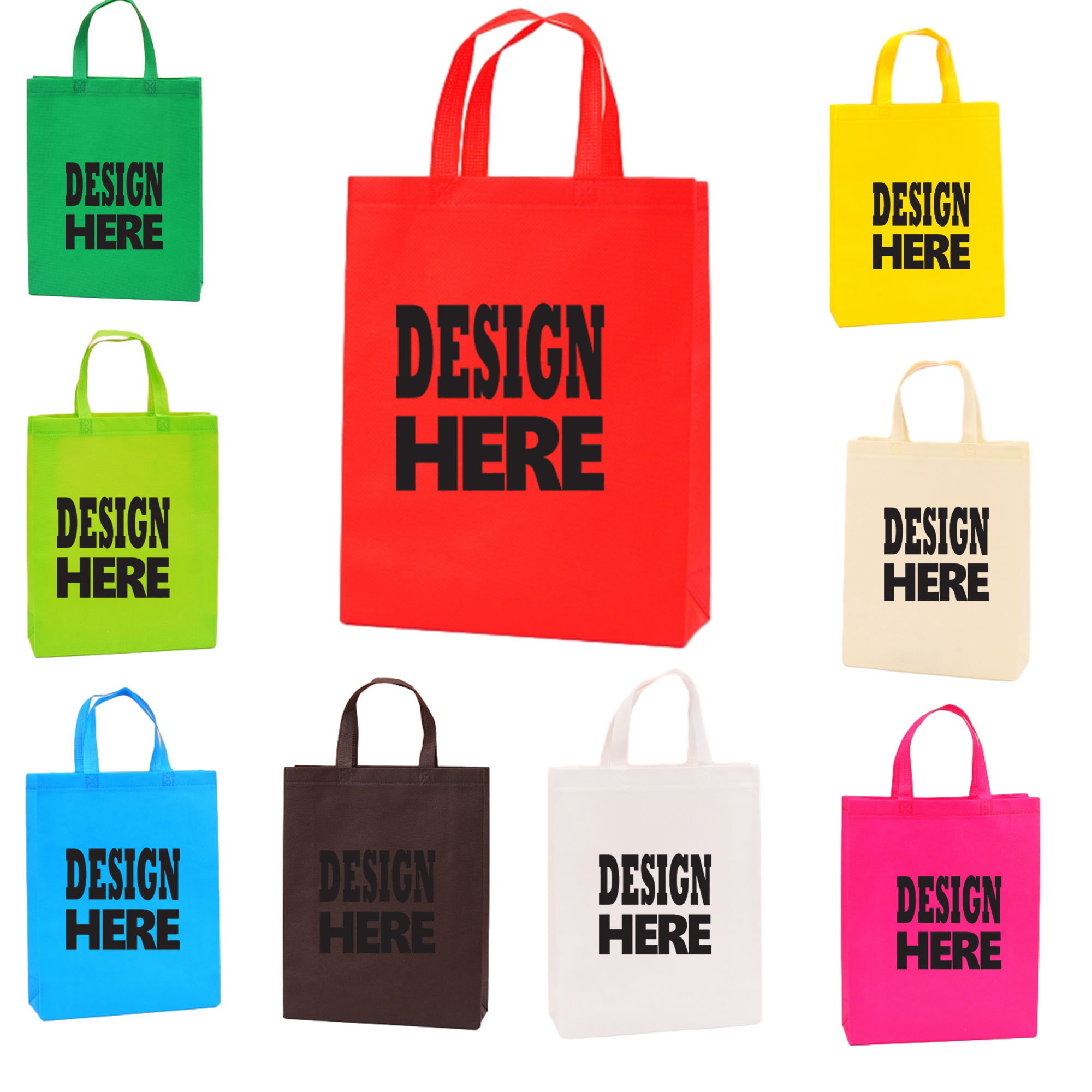 Colored Customizable Handle Non-Woven Bag 2