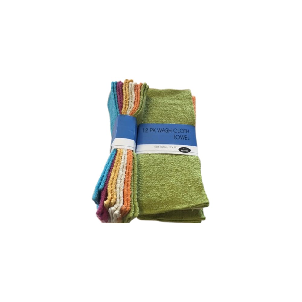 Solid Wash Cloths - Assorted 11" x 11" 2