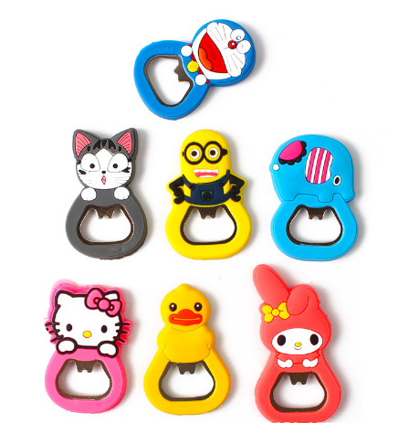 Cartoon Custom Bottle Opener Magnet, custom magnet with logo imprint 2