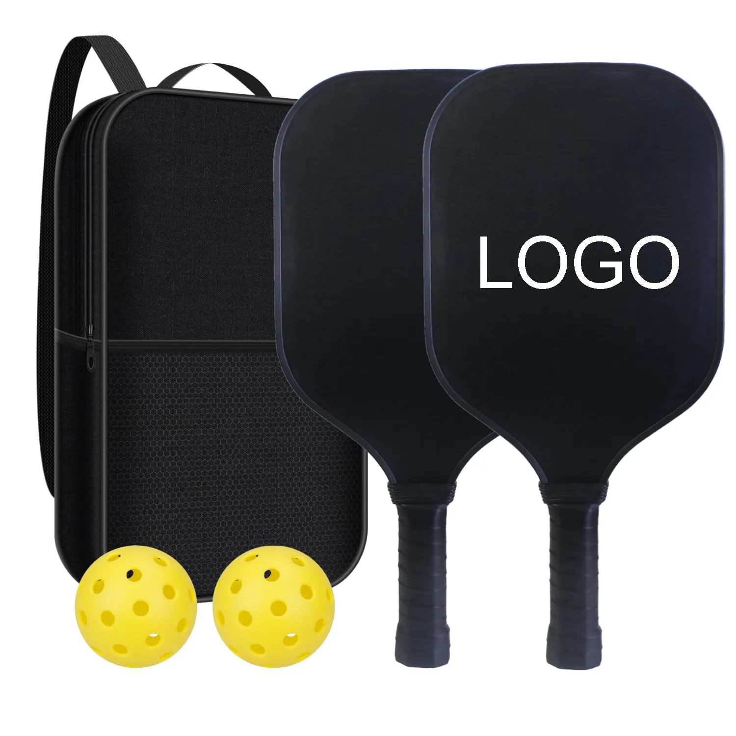 Carbon Fiber Pickleball Paddles Set Lightweight with Bag 1