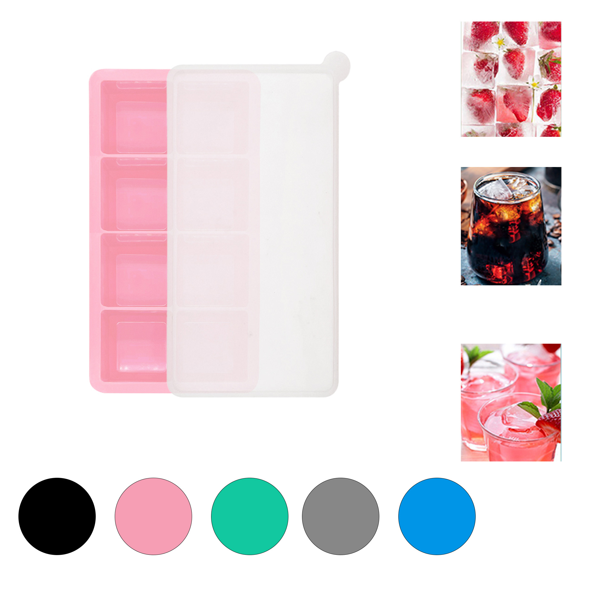 8-piece Rectangular Ice Box with Lid 2