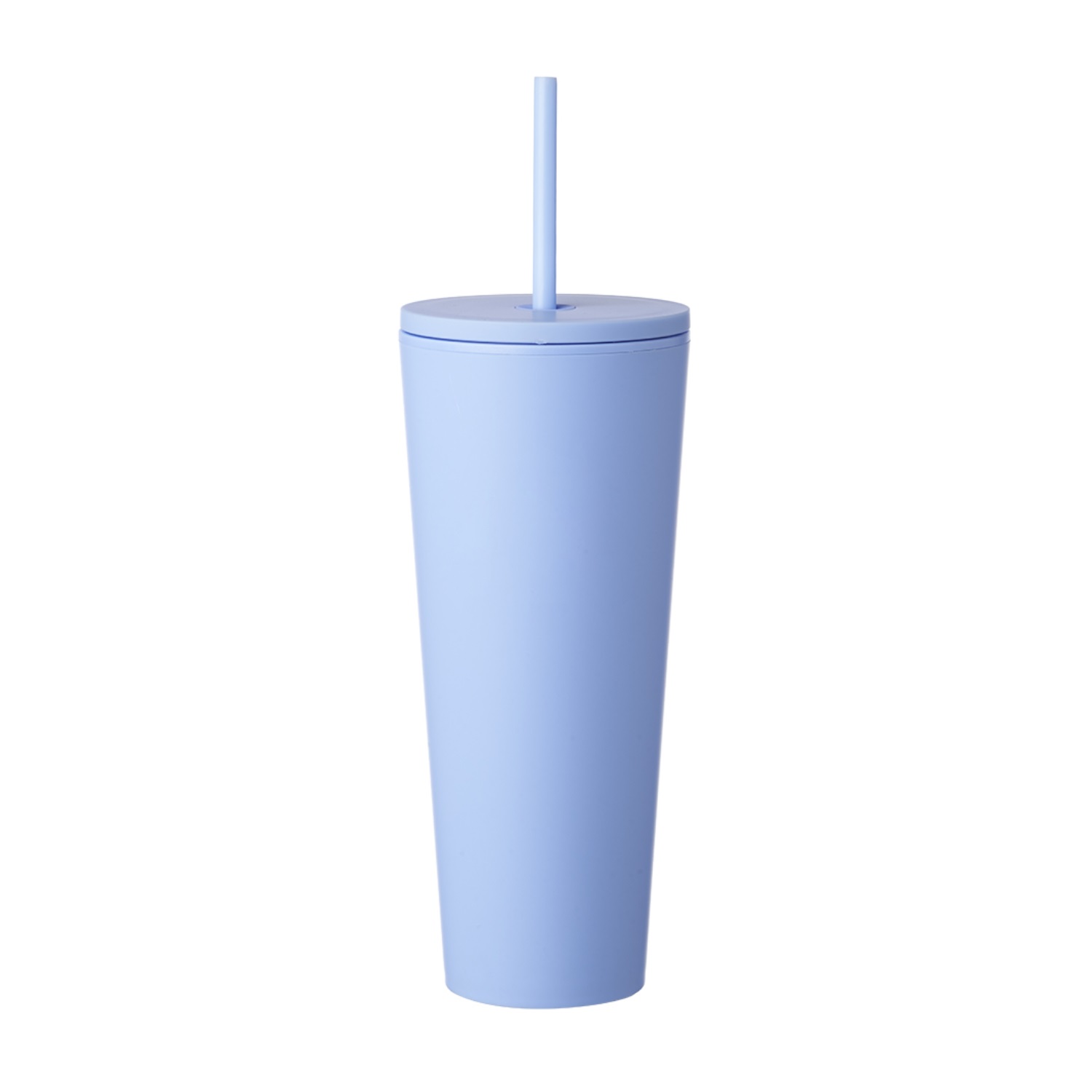 Double Wall Plastic Tumbler with Straw, 24 oz. 6