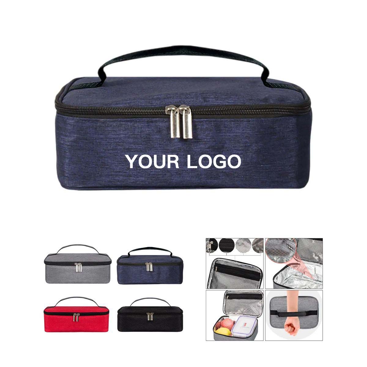 Oxford Insulated Lunch Bag with Mesh Pocket 5