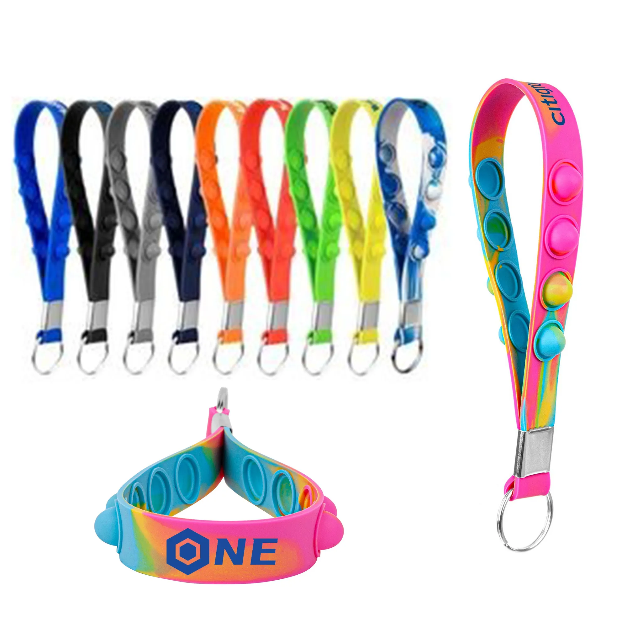 Popper Stress Reliever Key Chain