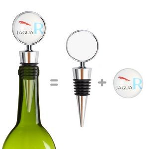 Round Design Wine Bottle Stopper With Full Color Imprint 3