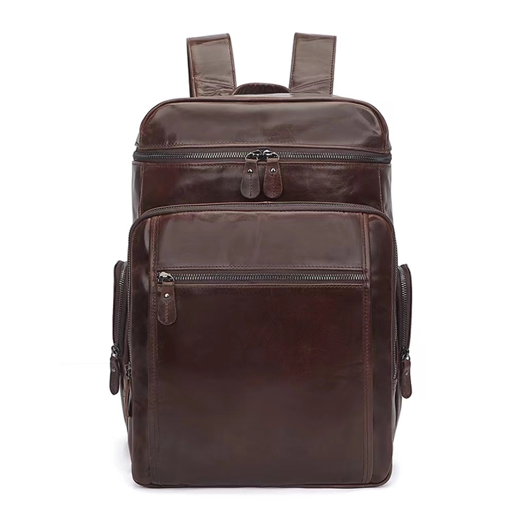 Custom Vintage Genuine Leather Backpack Fit 15.6 " Laptop 6