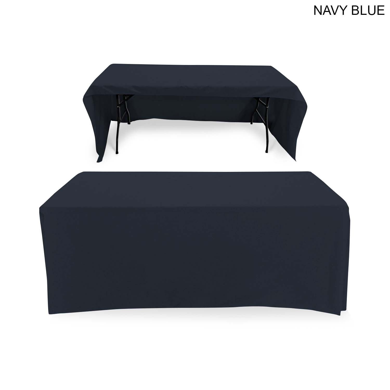 72 Hr Fast Ship - Polycotton Twill Table Throw for 6' Table, Drape style, 3 sided, Open Back 8