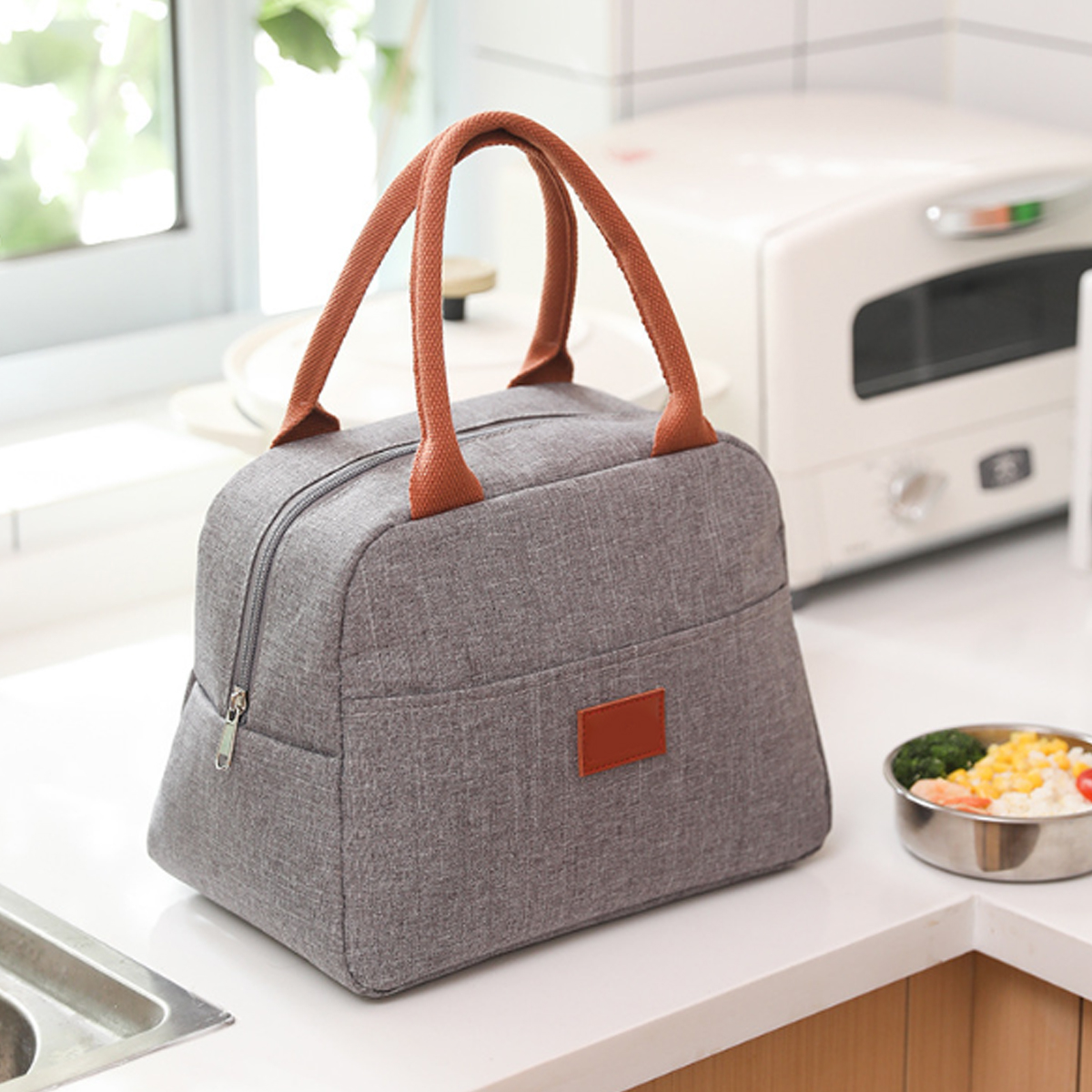 8L Insulated Lunch Tote Bag with Handle Pouch 4