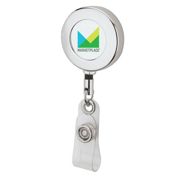 Premium Retractable Metal Round Badge Holder 1
