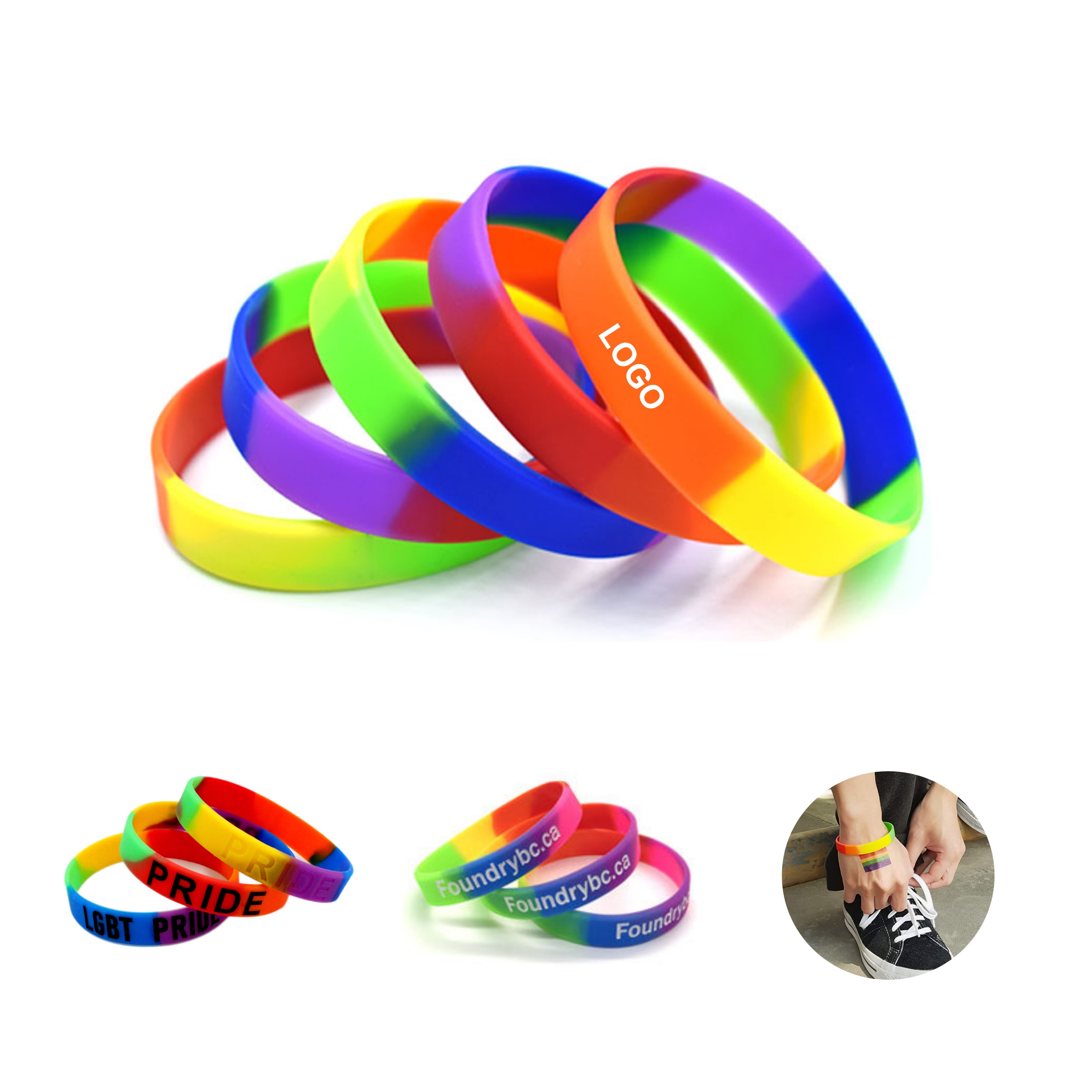 Rainbow Pride Silicone Wristband 12