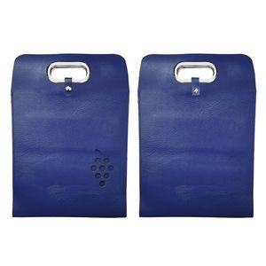 3 Bottle PU Leather Wine Bag With Grape Window And Metal Handle 11
