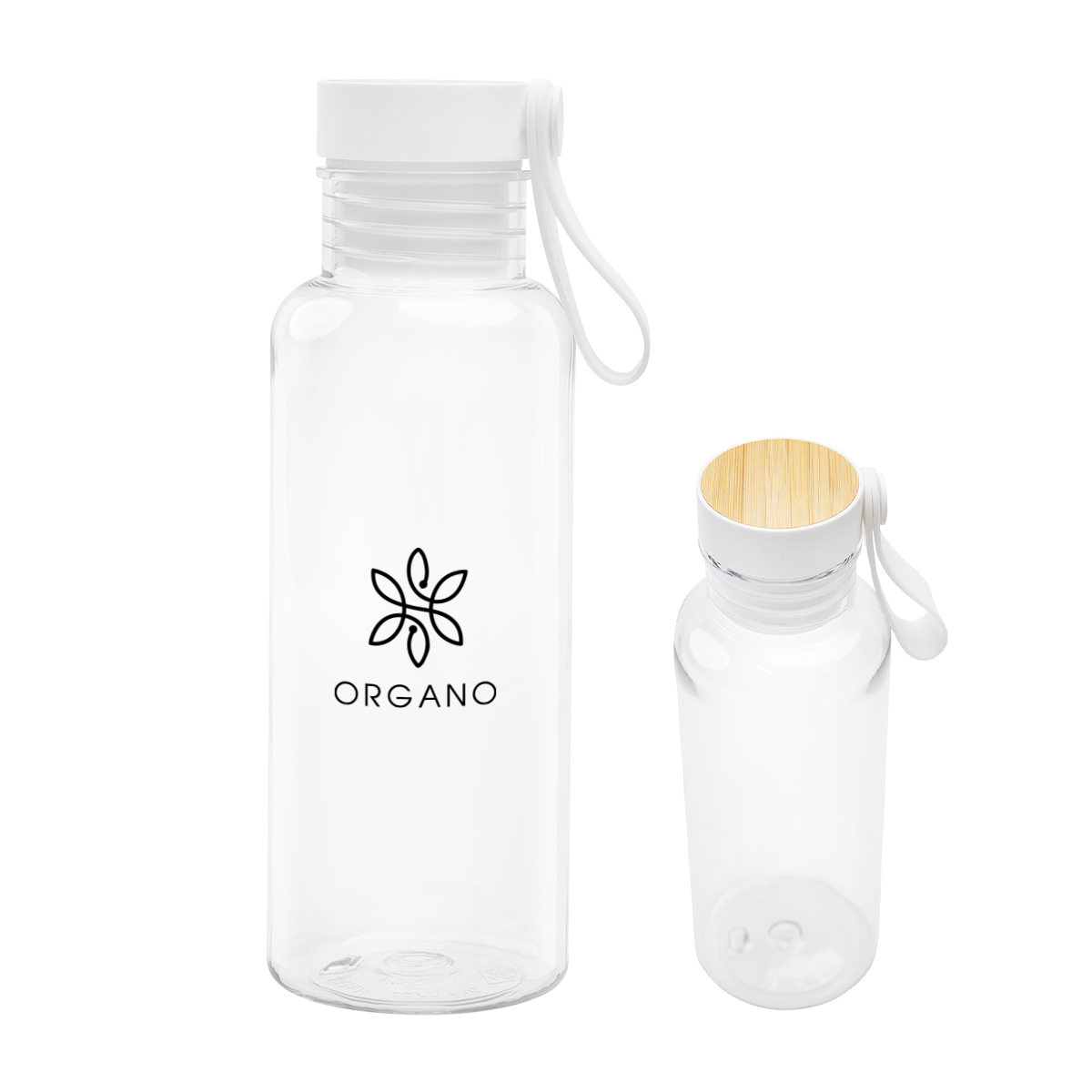 20 Oz. Case rPET Bottle with Bamboo Accent Lid and Silicone Easy Carry Handle 8