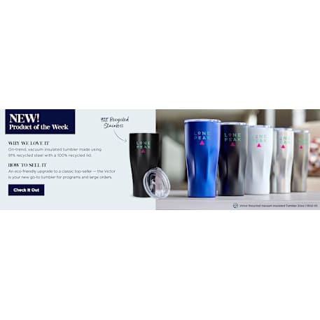 Victor Recycled Vacuum Insulated Tumbler 20oz 4