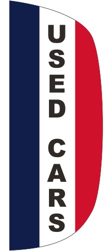 "USED CARS" 3' x 8' Message Flutter Flag 2