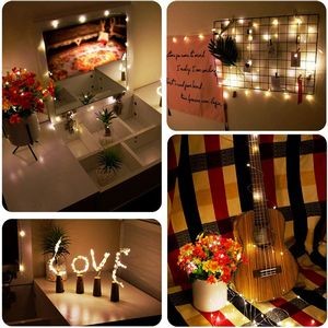 Charming LED Cork String Light Set 20 Colorful Lights 4