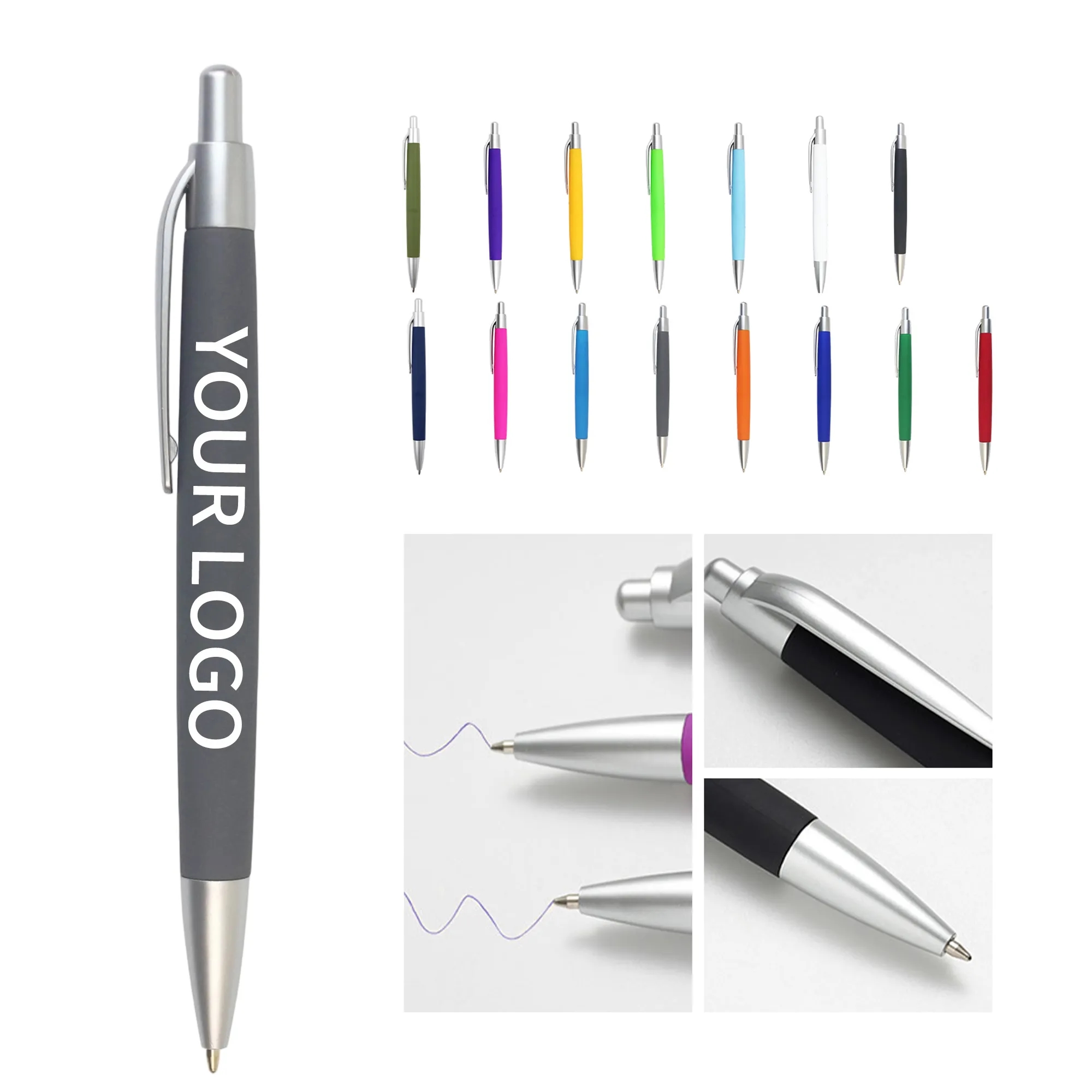 Durable Plastic Ballpoint Pen 1.0mm Tip Lightweight 5