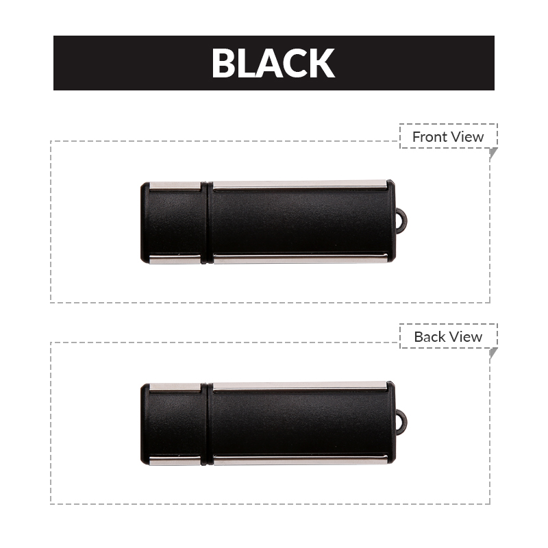 USB Flash Drive with Aluminum Side Trim 8