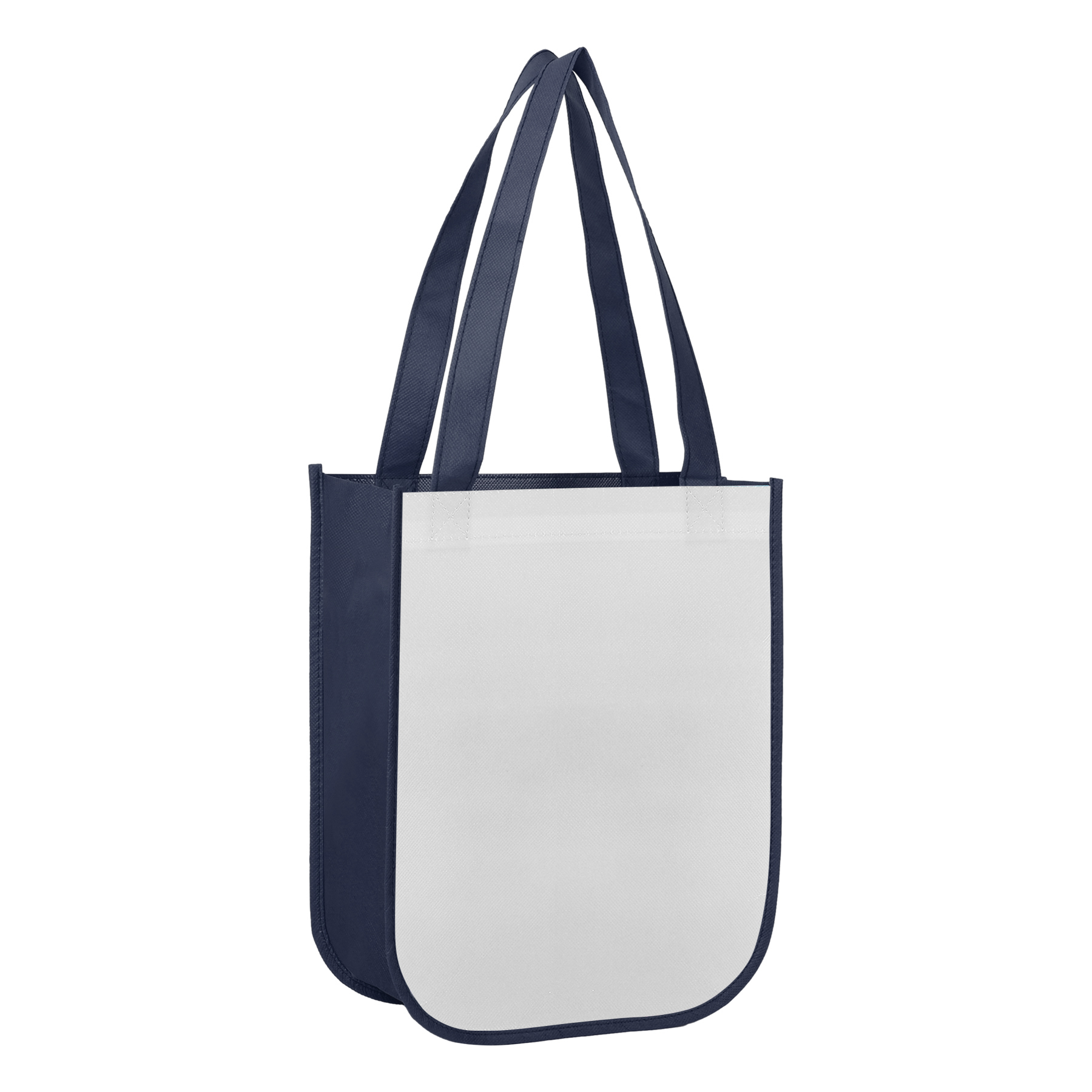 Small Laminated Curved Bottom Non-Woven Gift Bag - Ocean 5