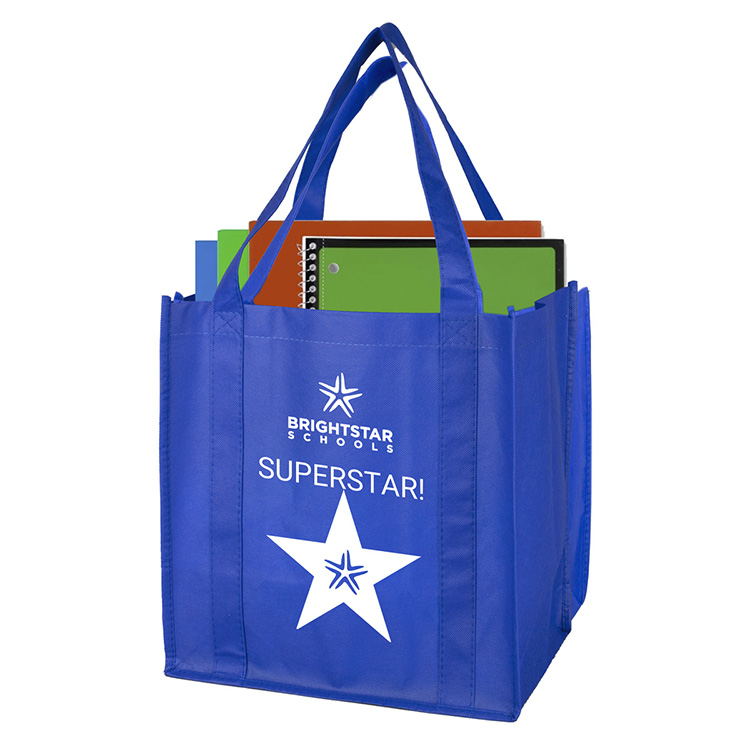 12-1/2"W x 13"H x 8"Gusset - "MEGA" Grocery Shopping Tote Bag 15