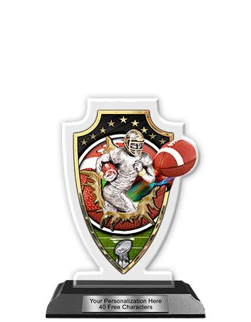 Acrylic Trophy: 6" Arrow Head, Football Field Desi 2