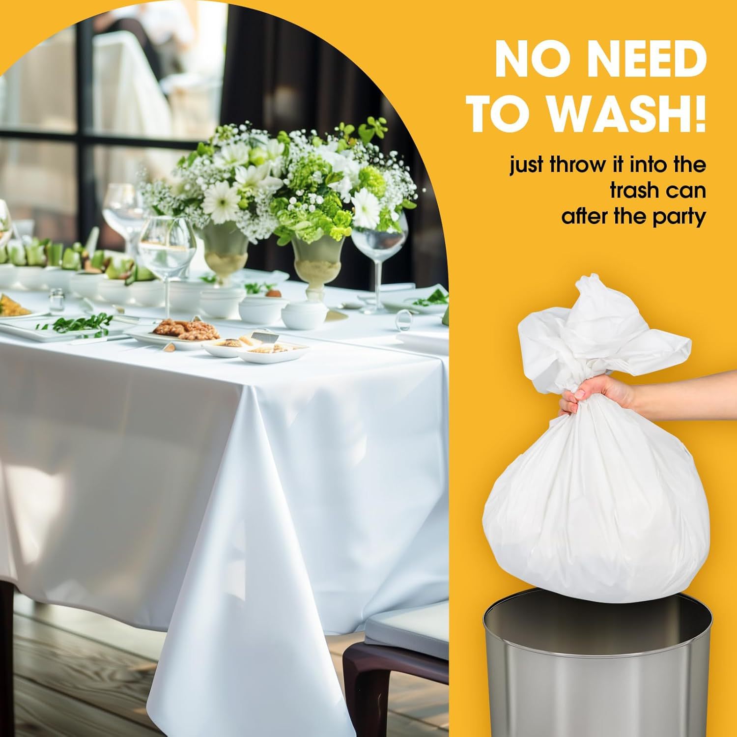 Rectangular BPA-Free Plastic Tablecloths 7