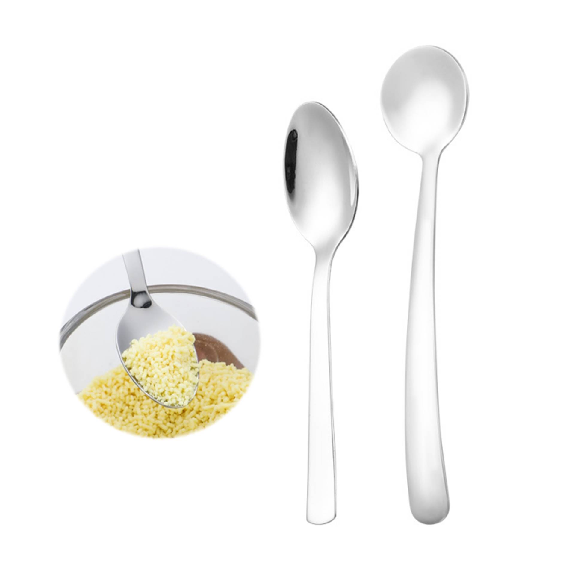 Stainless Steel Coffee Dessert Spoon 4