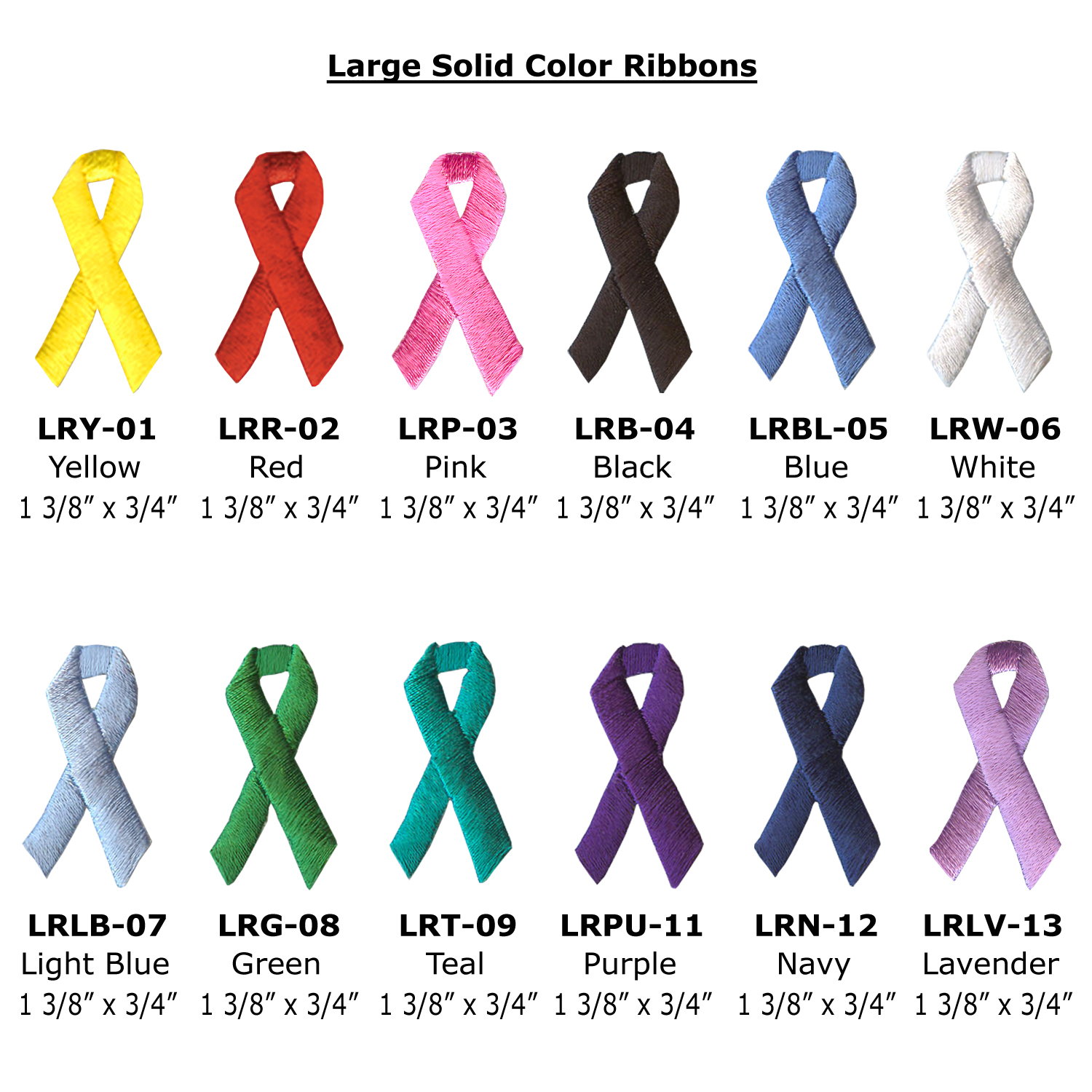 Stock Embroidered Pink Ribbon Stickers