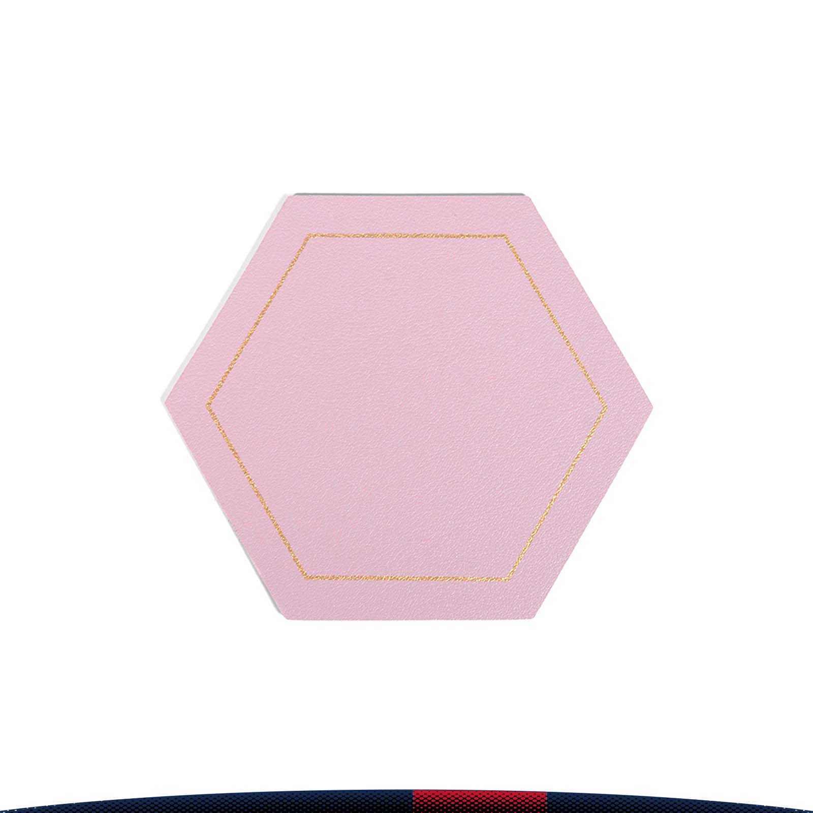 Hexagon PU Leather Coaster 8